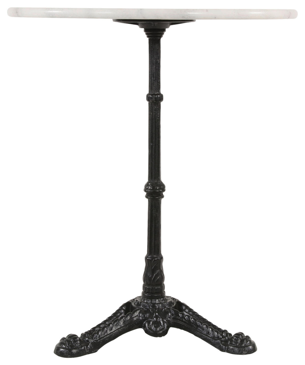 BISTROTISCH in Stein 60/60/73 cm  - Schwarz/Weiß, KONVENTIONELL, Stein/Metall (60/60/73cm) - Livetastic