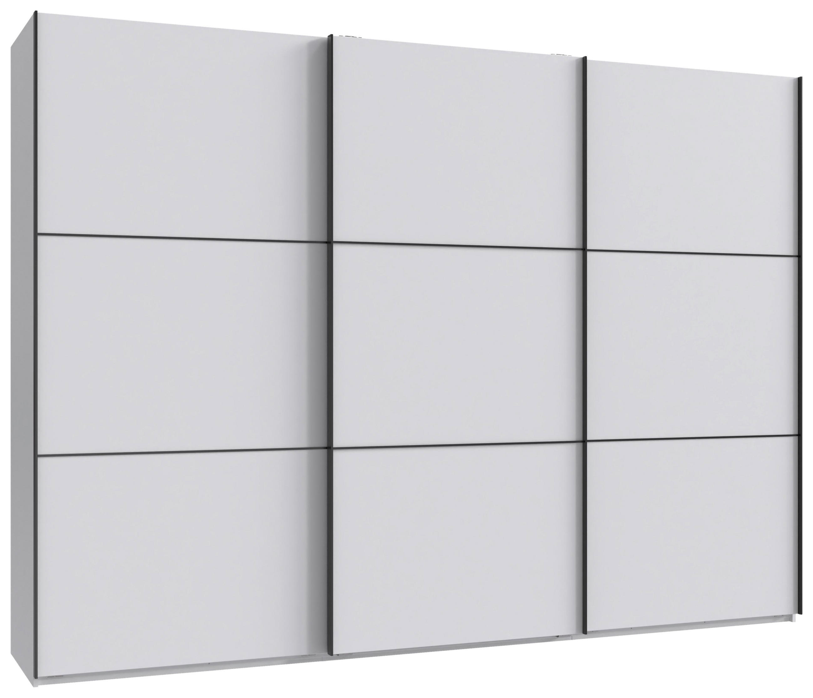 Schwebetürenschrank Indian A Weiß Dekor, B: 300cm