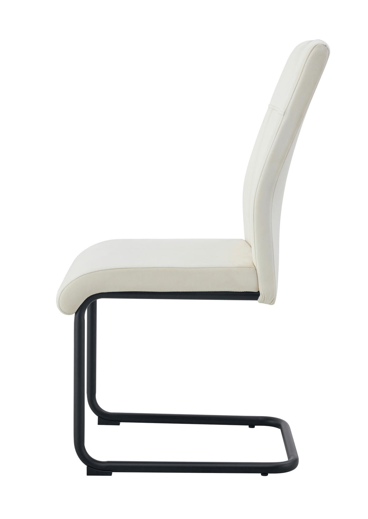 SCHWINGSTUHL-SET 2 Stück  in Webstoff  - Creme/Schwarz, MODERN, Textil/Metall (43/98/61cm) - MID.YOU