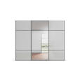 SCHWEBETÜRENSCHRANK 271/223/68 cm 3-türig Grau  - Schwarz/Grau, KONVENTIONELL, Glas/Holzwerkstoff (271/223/68cm) - Novel