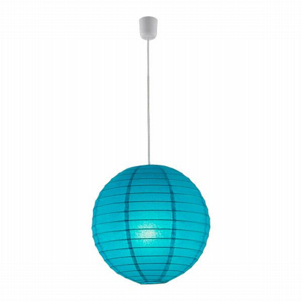 VISEČA SVETILKA        40/39 cm       - turkizna, Konvencionalno, papir (40/39cm)