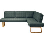 ECKBANK 240/174 cm Flachgewebe Türkis, Eichefarben Asteiche massiv, Schichtholz Holz   - Türkis/Eichefarben, Design, Holz/Textil (240/174cm) - Dieter Knoll