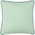 ZIERKISSEN  45/45 cm   - Pastellgrün/Schwarz, Basics, Textil (45/45cm) - Novel