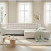 ECKSOFA MORTON Beige Mikrofaser  - Chromfarben/Beige, MODERN, Textil/Metall (304/200cm) - MID.YOU