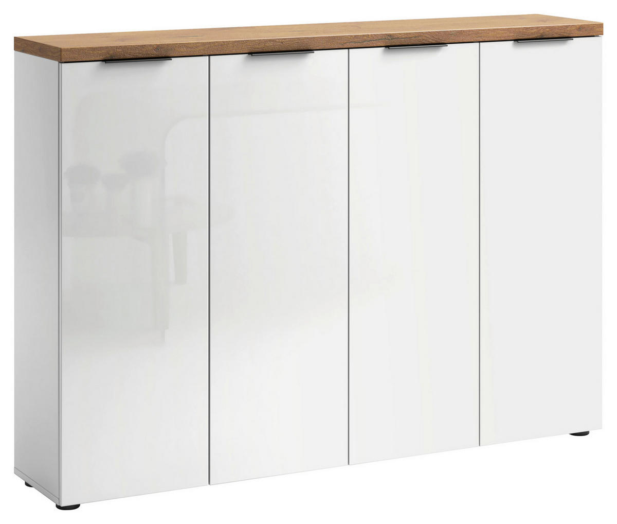 ORMAR ZA OBUĆU  bijela, boje hrasta  drvni materijal     - bijela/boje hrasta, Design, drvni materijal/metal (160,4/115/34cm) - Xora