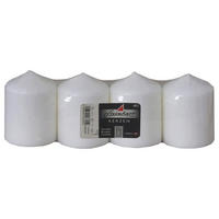STUMPENKERZE 7,7/10 cm  - Weiß, KONVENTIONELL (7,7/10cm)