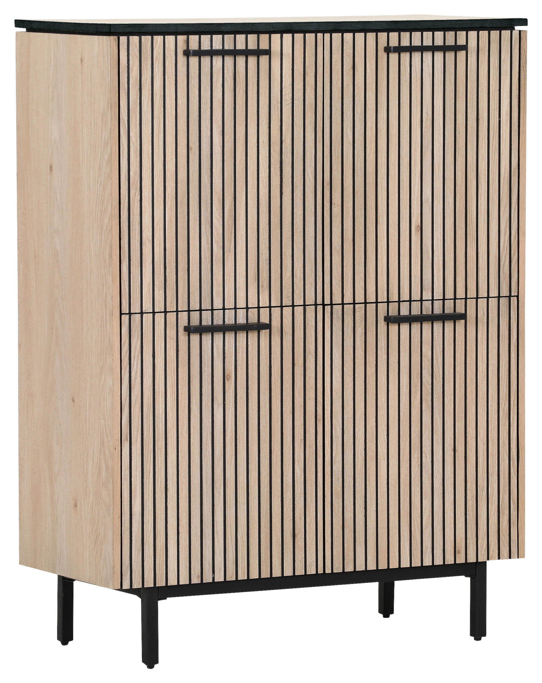 HIGHBOARD  90/120/43 cm  - Eichefarben/Schwarz, Trend, Holzwerkstoff/Metall (90/120/43cm) - Carryhome