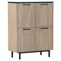 HIGHBOARD  90/120/43 cm  - Eichefarben/Schwarz, Trend, Holzwerkstoff/Metall (90/120/43cm) - Carryhome