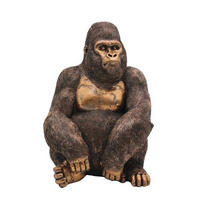 SZOBOR - bronz/barna, Design, műanyag (28/39/22cm)