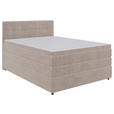 BOXSPRINGBETT 140/200 cm  in Beige  - Beige/Schwarz, KONVENTIONELL, Kunststoff/Textil (140/200cm) - Carryhome