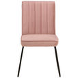 STUHL - Schwarz/Rosa, Design, Textil/Metall (54/60/91cm) - Hom`in