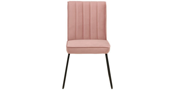 STUHL - Schwarz/Rosa, Design, Textil/Metall (54/60/91cm) - Hom`in