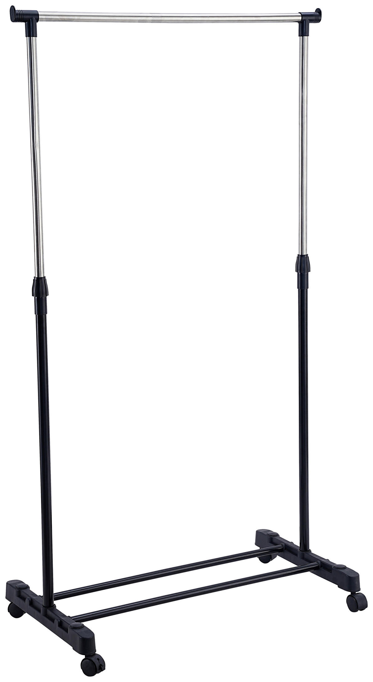 STALAK ZA ODEĆU  crna, srebrna  metal  - srebrna/crna, Osnovno, metal/plastika (80/90-160/43cm) - Boxxx