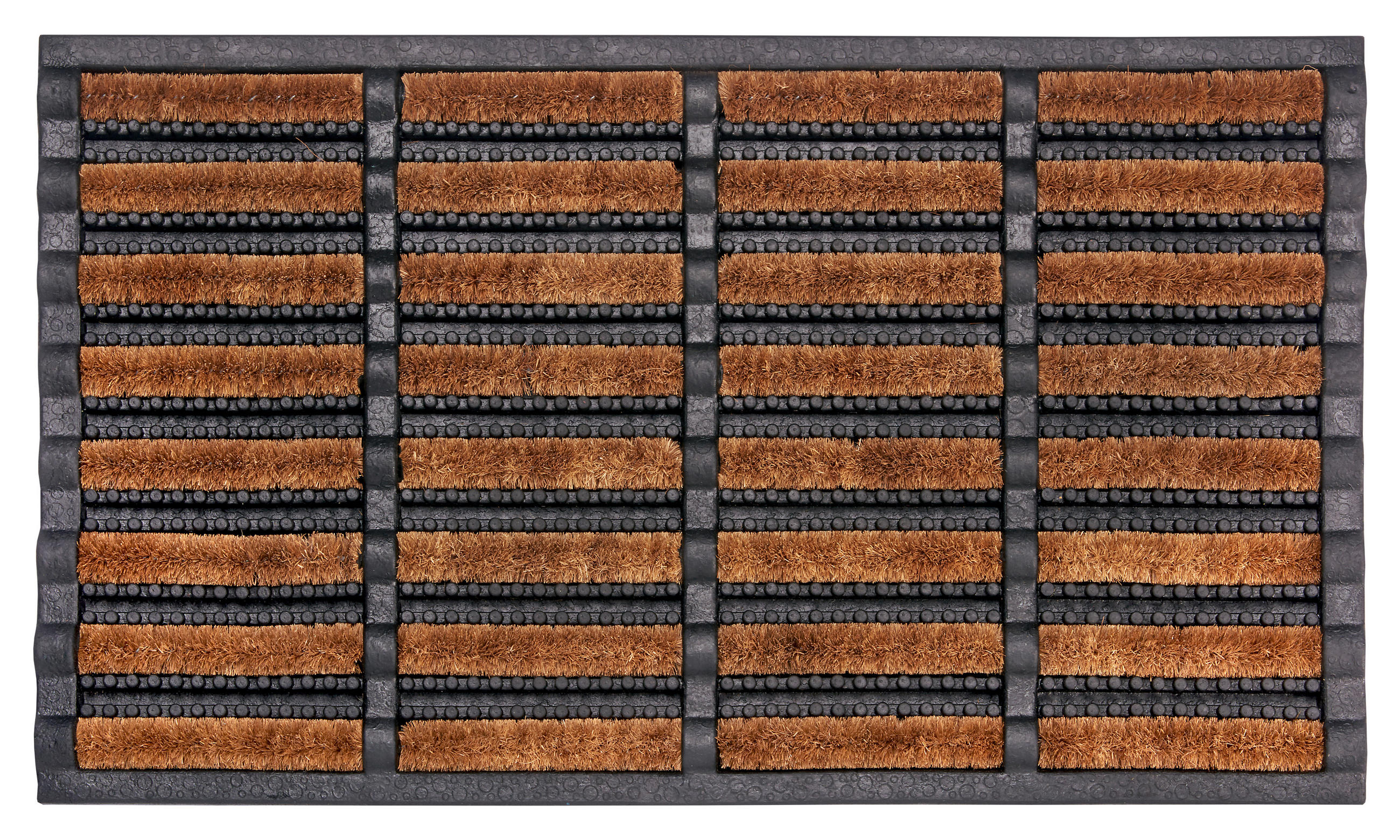 Hanse Home Kokosmatte Mix Mats Schwarz, Hellbraun 45x75 cm
