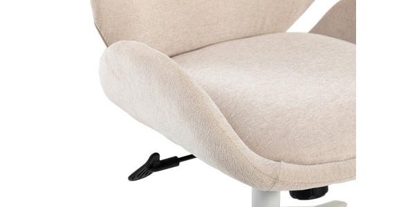 DREHSTUHL in Webstoff Beige - Beige/Weiß, MODERN, Kunststoff/Textil (56/105-115/57cm) - Carryhome