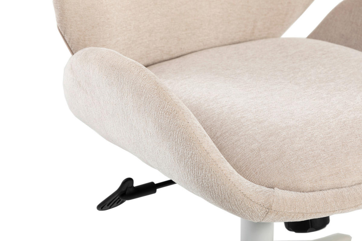 DREHSTUHL  in Webstoff Beige  - Weiss/Beige, Modern, Kunststoff/Textil (56/105-115/57cm) - Carryhome
