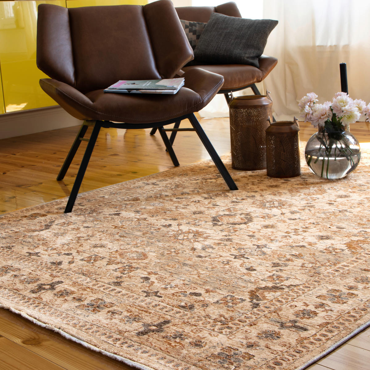 FLACHWEBETEPPICH 120/170 cm Beige  - Beige, Design, Textil (120/170cm) - Obsession