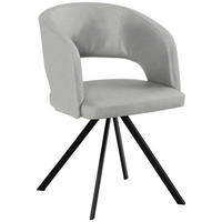 ARMLEHNSTUHL Stahl Samt  - Creme/Schwarz, Konventionell, Textil/Metall (56/84/59cm) - Moderano