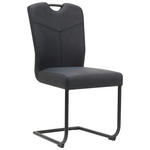 SCHWINGSTUHL in Echtleder pigmentiert  - Schwarz, Design, Leder/Metall (45,5/97/60,5cm) - Novel