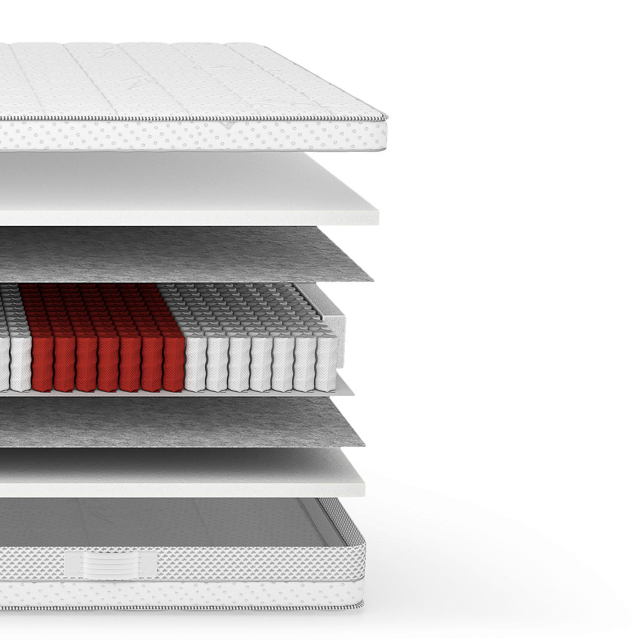 Thumbnail - Livetastic Taschenfederkernmatratze Best H4, Weiß, Textil, H4, Füllung: Kaltschaum, Taschenfederkern, 90x220 cm, Bezug a...