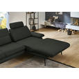 ECKSOFA in Echtleder Dunkelgrün  310/180 cm  - Dunkelgrün/Schwarz, Design, Leder/Metall (310/180cm) - Dieter Knoll