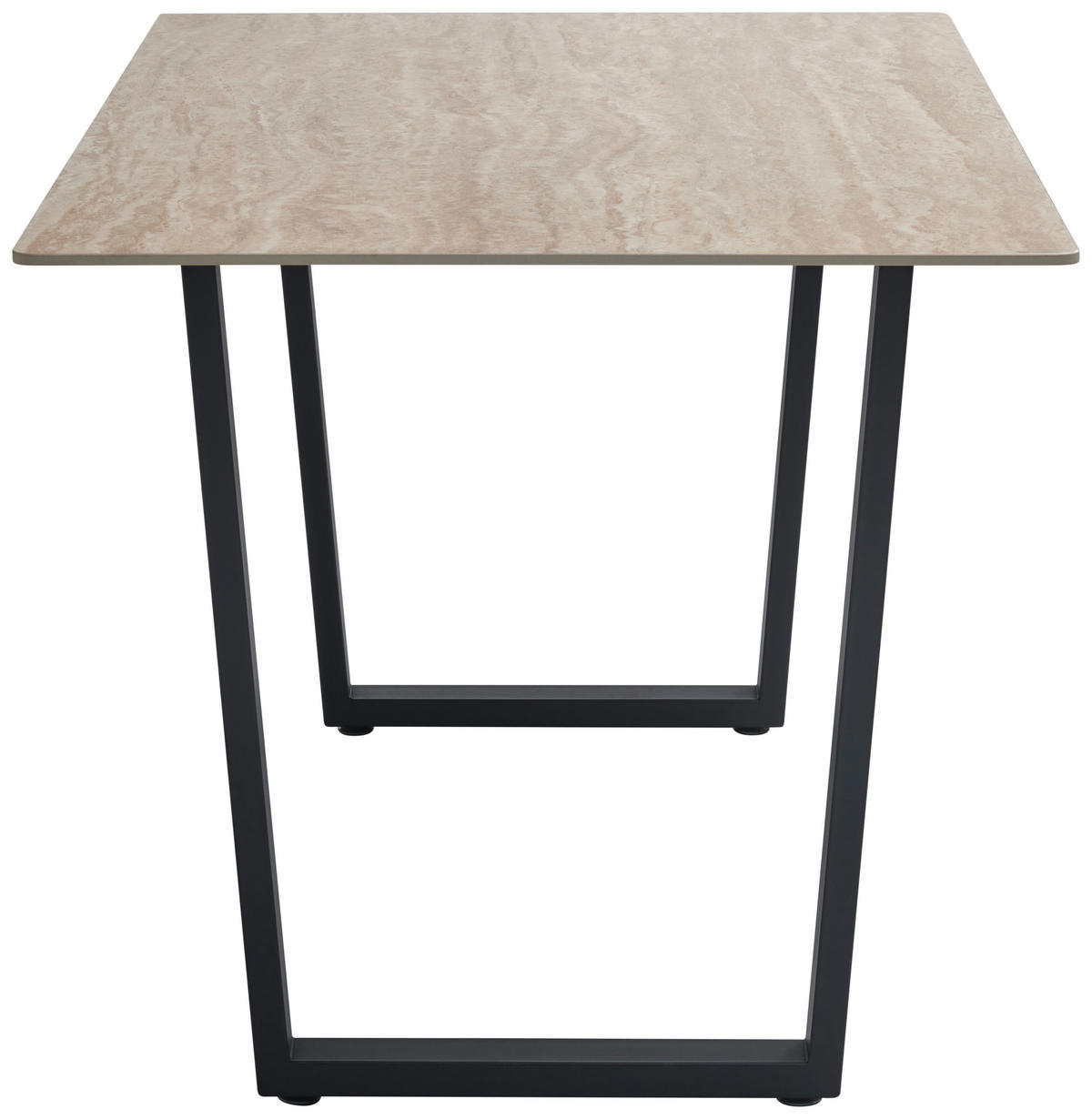 ESSTISCH rechteckig Gelb, Schwarz  - Gelb/Schwarz, KONVENTIONELL, Stein/Metall (140/76/90cm) - MID.YOU