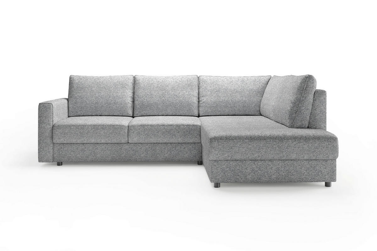 ECKSOFA DELANTO CLOSED Anthrazit Chenille Bettkasten  - Anthrazit, MODERN, Holz/Kunststoff (280/89cm) - Livetastic