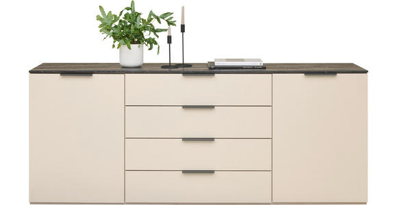 SIDEBOARD  in 200/81/44,5 cm  - Kaschmir/Anthrazit, Design, Holzwerkstoff/Kunststoff (200/81/44,5cm) - Voleo