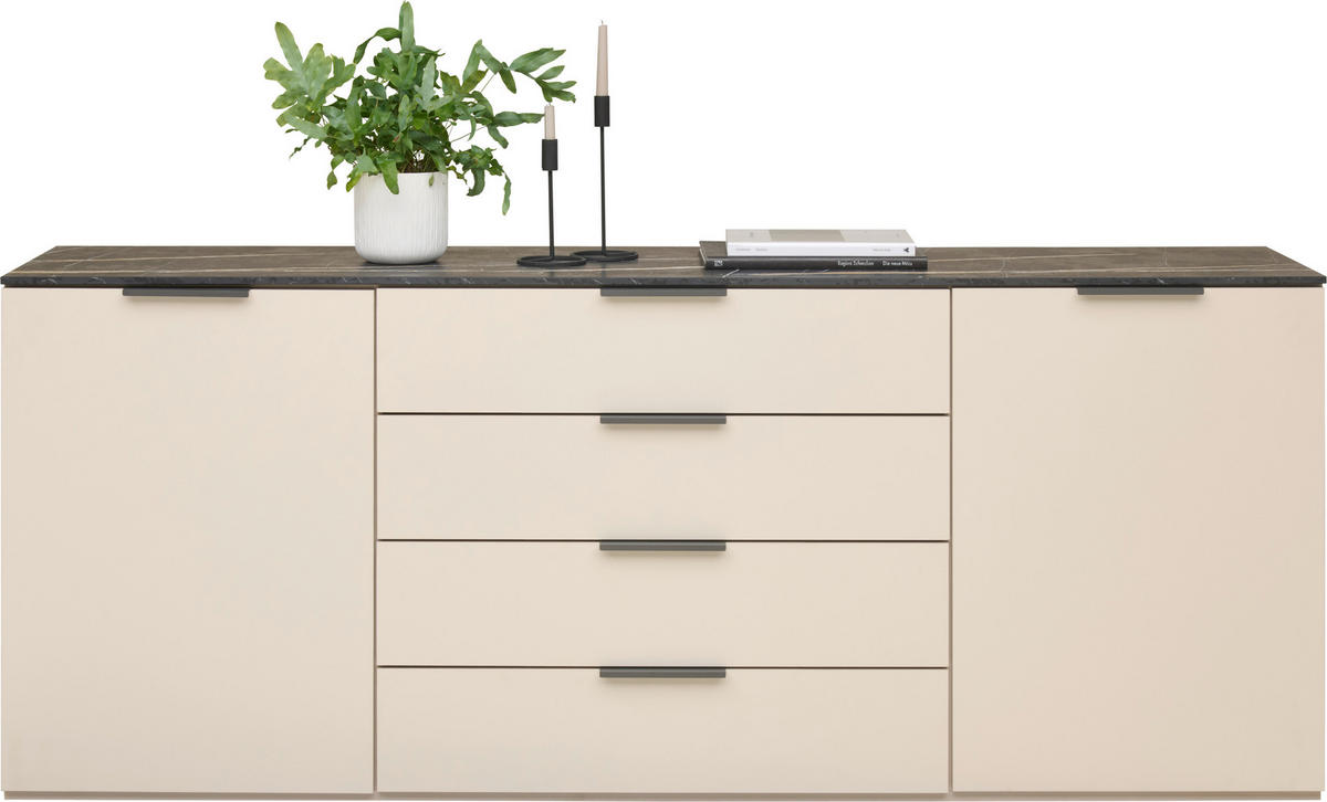 SIDEBOARD  in 200/81/44,5 cm  - Kaschmir/Anthrazit, Design, Holzwerkstoff/Kunststoff (200/81/44,5cm) - Voleo