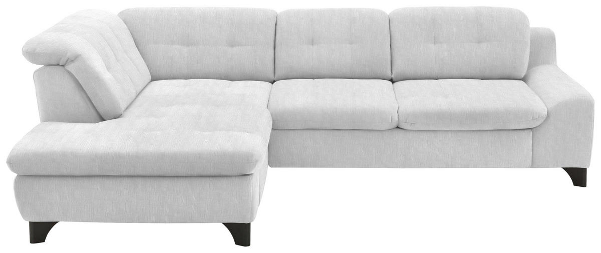 HÖRNSOFFA i chenille vit  - vit/svart, Klassisk, metall/textil (200/281cm) - MID.YOU