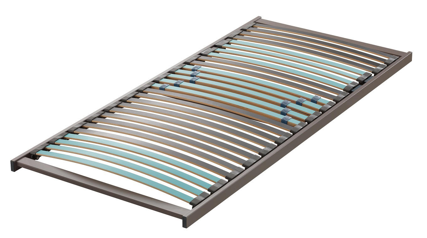 SOMIERĂ 80/200 cm  - albastru/cappuccino, Basics, material pe bază de lemn (80/200cm)