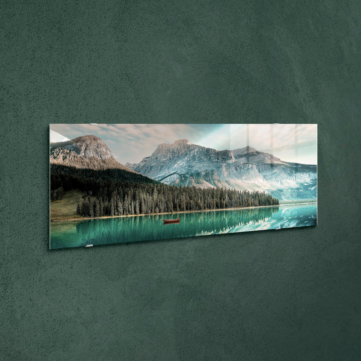 GLASBILD Landschaft & Natur 125/50 cm  - Multicolor, Basics, Glas/Papier (125/50cm)