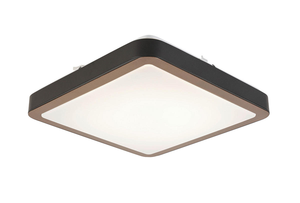 STROPNA LED-SVETILKA   24 W/2200 lm/3000 K/220-240 V/ - črna/bela, Basics, kovina/umetna masa (37/37/8cm) - Novel