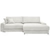 ECKSOFA Creme Cord  - Creme/Schwarz, MODERN, Kunststoff/Textil (300/180cm) - Carryhome