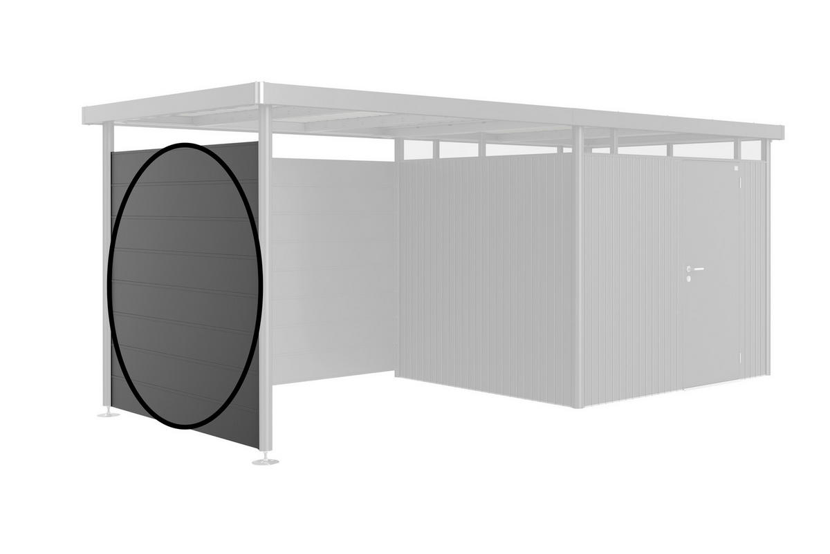 RÜCKWAND 197/181/2,5 cm  - Dunkelgrau, Basics, Metall (197/181/2,5cm) - Biohort