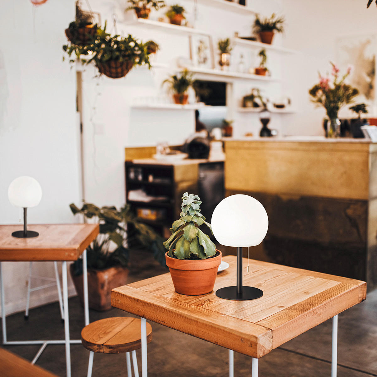 AKKU-TISCHLEUCHTE Trivento 18/31 cm   - Sandfarben/Schwarz, Basics, Kunststoff/Metall (18/31cm)