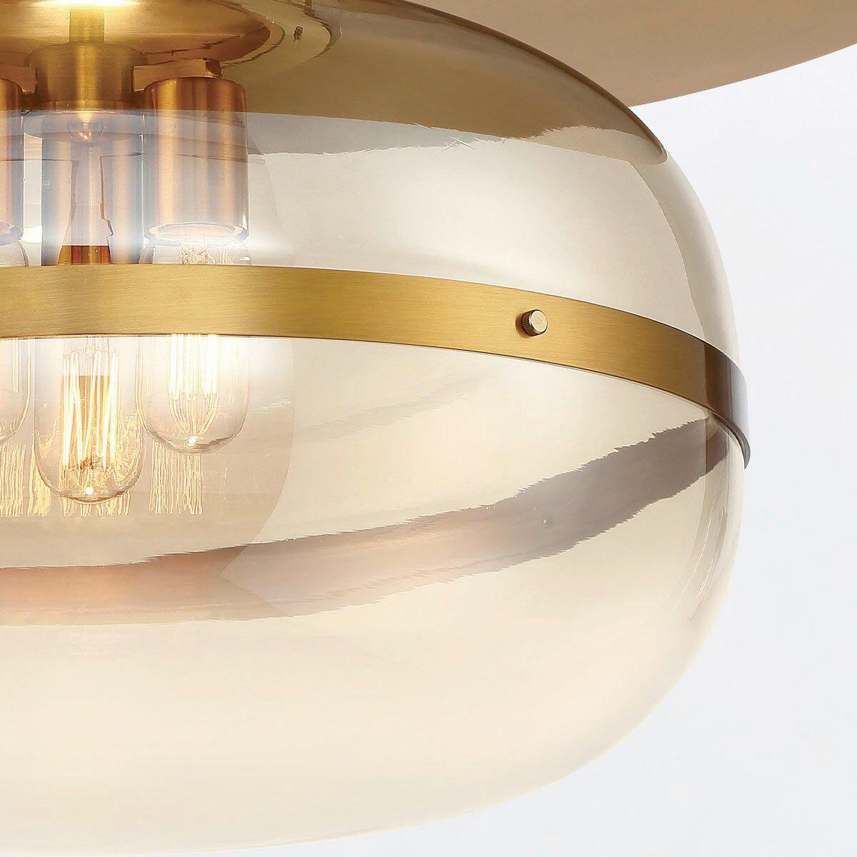 DECKENLEUCHTE  50/33,5 cm    - Messingfarben, Konventionell, Glas/Metall (50/33,5cm) - Elstead Lighting