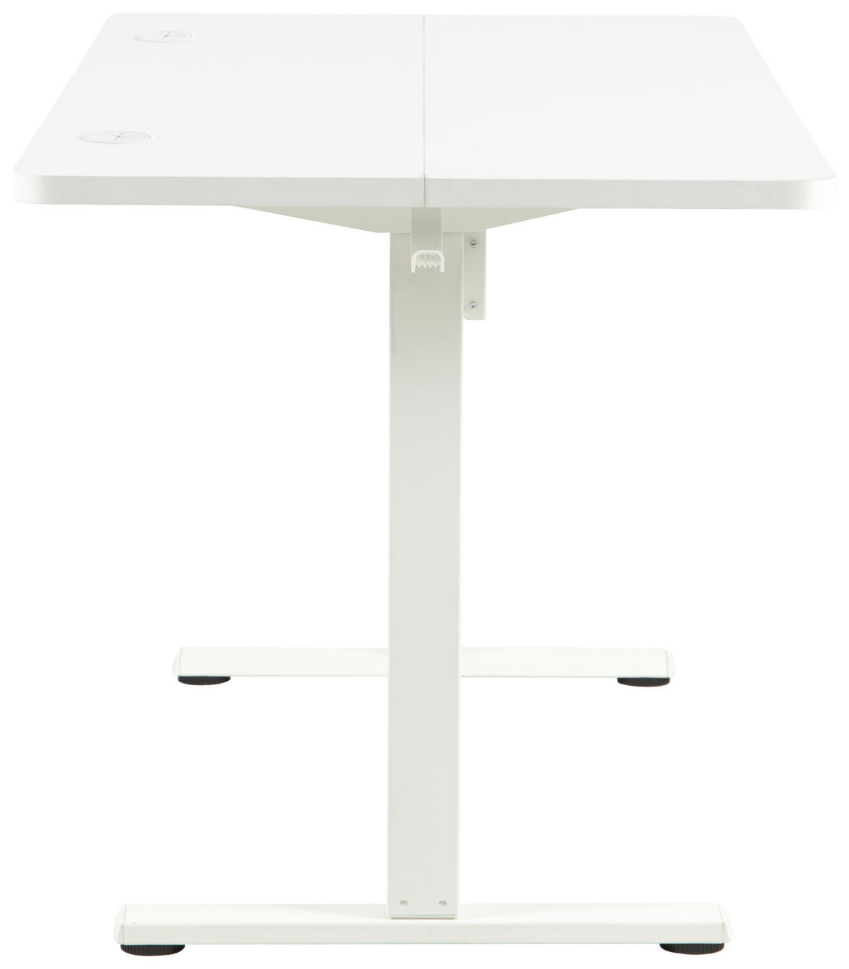 SCHREIBTISCH 140/70/72/118 cm Weiss höhenverstellbar elektrisch höhenverstellbar  - Weiss, Modern, Holzwerkstoff/Metall (140/70/72/118cm) - Livetastic