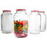 EINMACHGLAS -SET, 4ST, 2L - Transparent, Glas/Metall (2l) EINMACHGLAS -SET, 4ST, 2L - Transparent, Glas/Metall (2l)