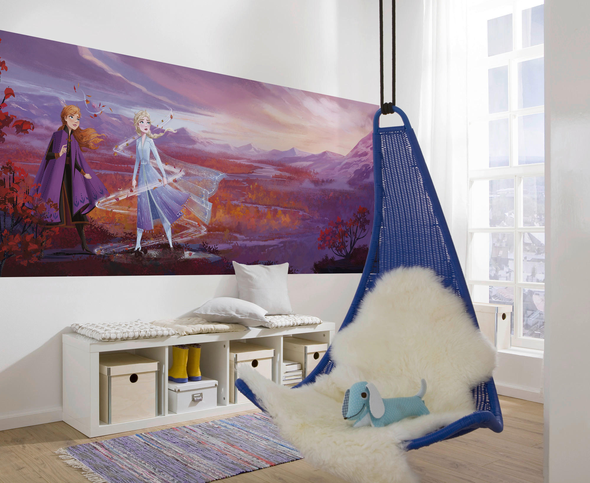 FOTOTAPETE Frozen  - Lila/Rot, Basics (368/127cm) - Xora