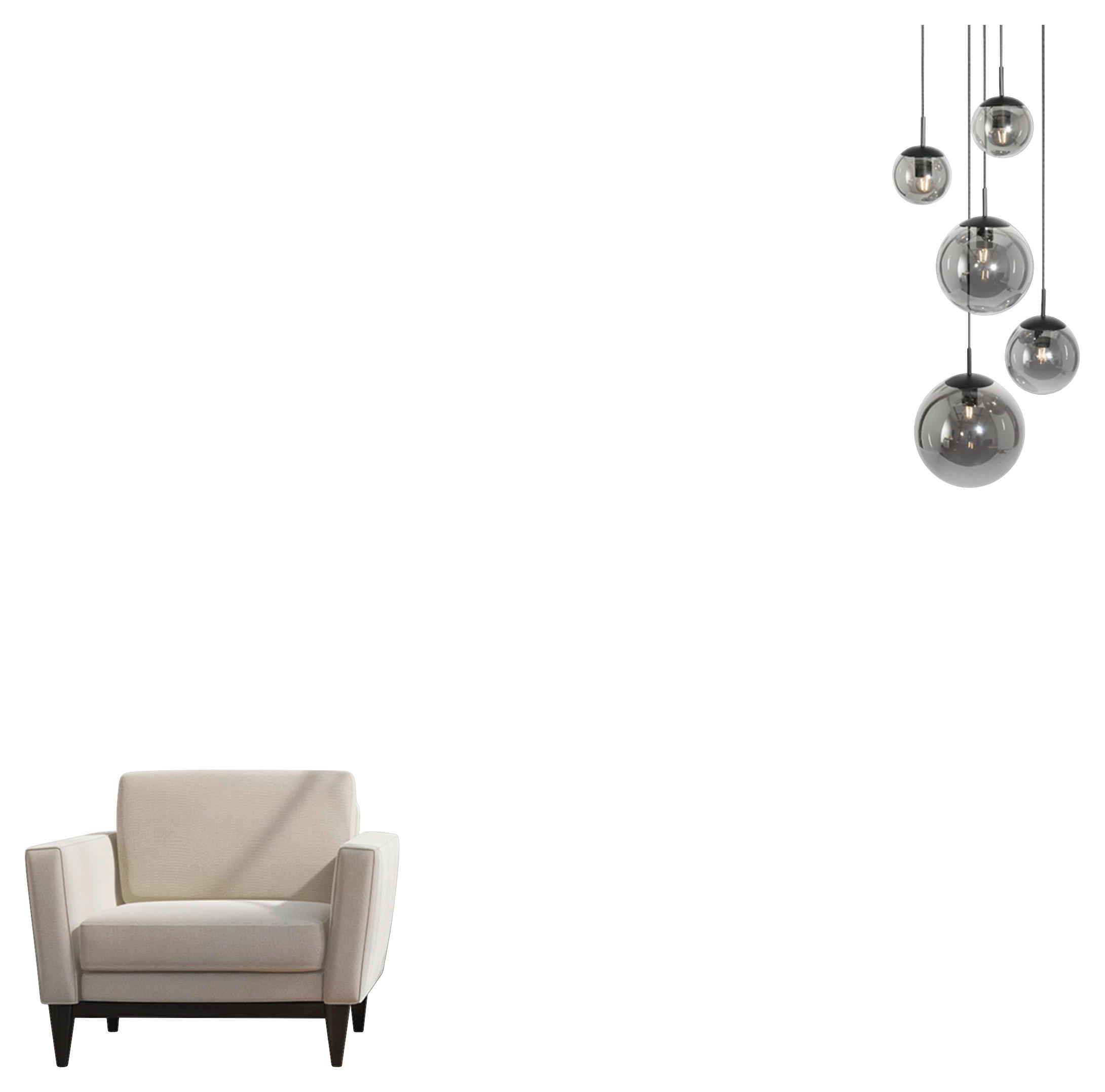 DECKENLEUCHTE 60/115-373/60 cm   - Schwarz, Trend, Glas/Metall (60/115-373/60cm)