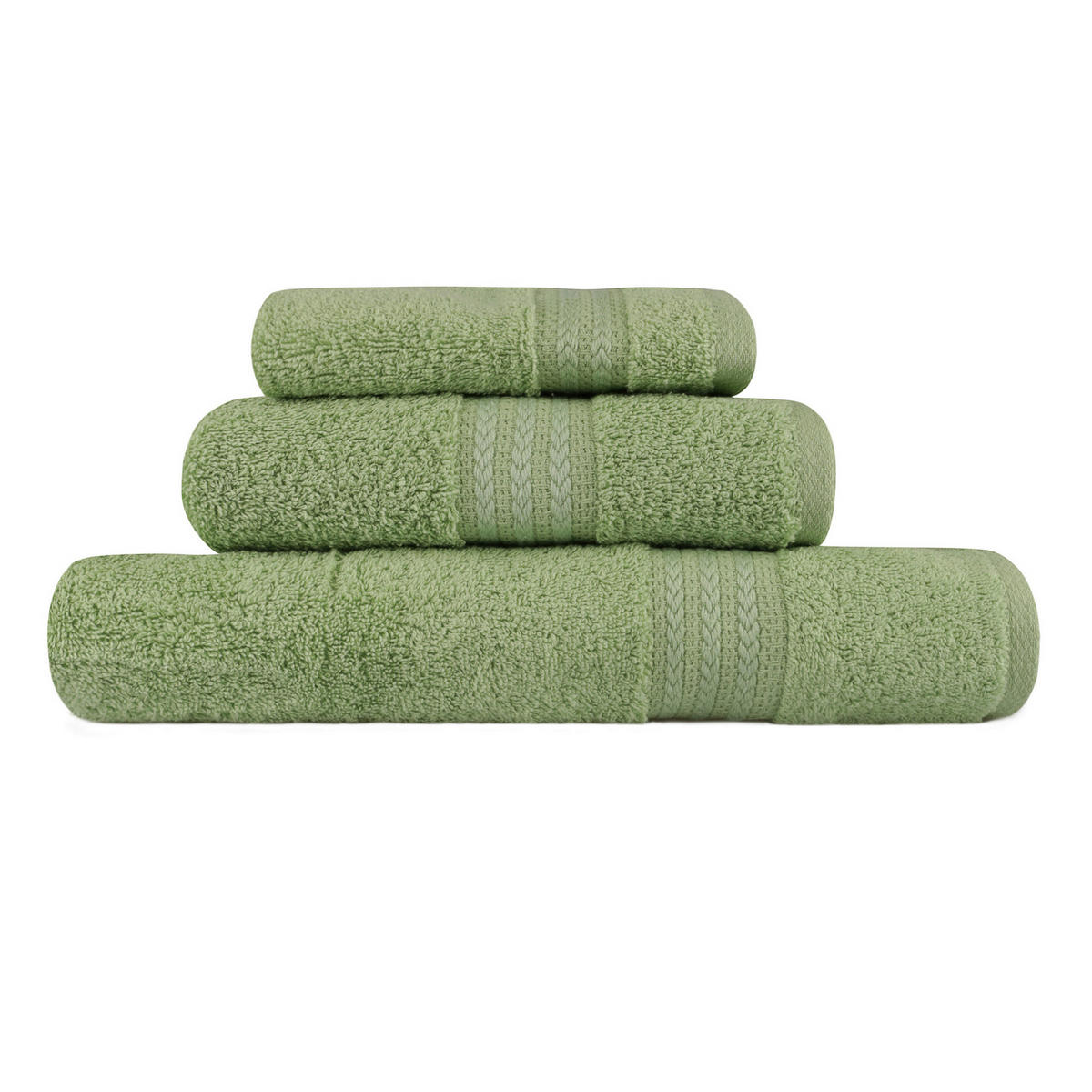 FROTTIERSET Grün 3-teilig  - Grün, Basics, Textil (30/50cm)