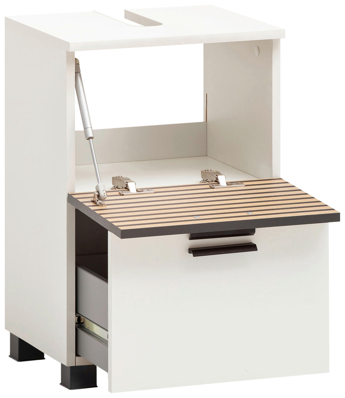 WASCHBECKENUNTERSCHRANK 40,2/60,8/35 cm  - Eichefarben/Schwarz, MODERN, Holzwerkstoff/Kunststoff (40,2/60,8/35cm) - Stylife