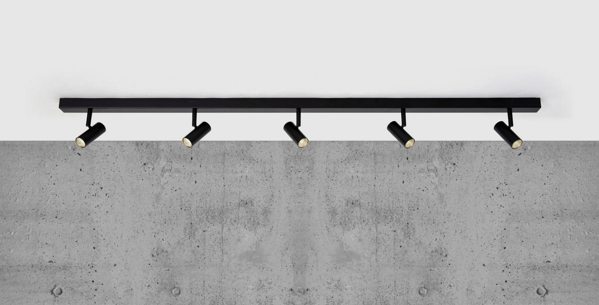 DECKENSTRAHLER 118/12/3,5 cm   - Schwarz, Design, Metall (118/12/3,5cm) - Nordlux