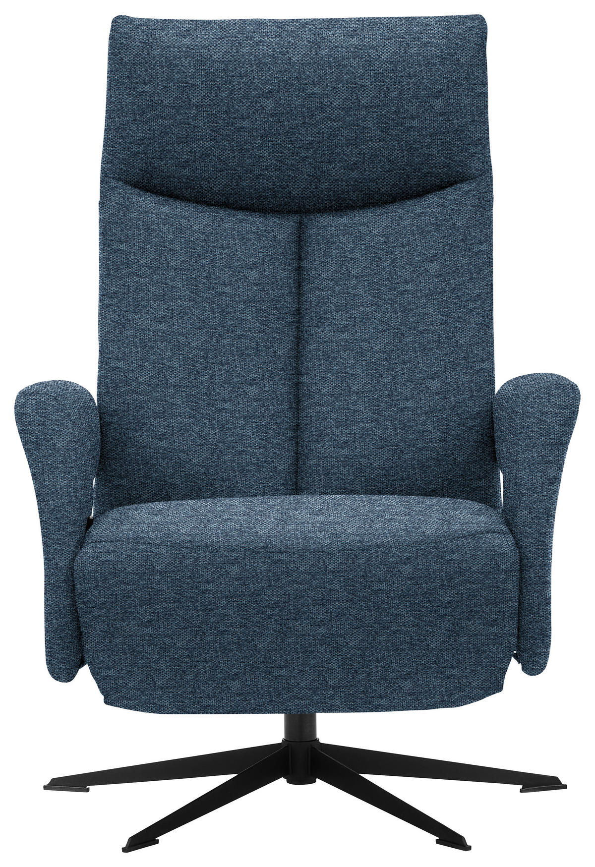 RELAXSESSEL in Textil Dunkelblau  - Schwarz/Dunkelblau, Design, Textil/Metall (74/105/82cm) - Welnova