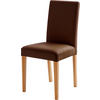 STUHL  in Lederlook  - Buchefarben/Braun, Konventionell, Holz/Textil (44/92/57cm) - Carryhome