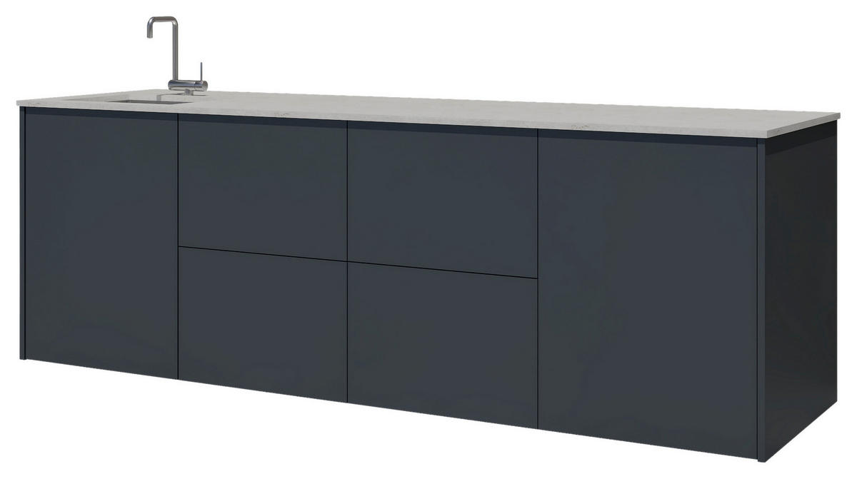 OUTDOORKÜCHE  - Sandfarben/Anthrazit, Basics, Keramik/Metall (262/92,5-98,5/63,3cm) - Dieter Knoll