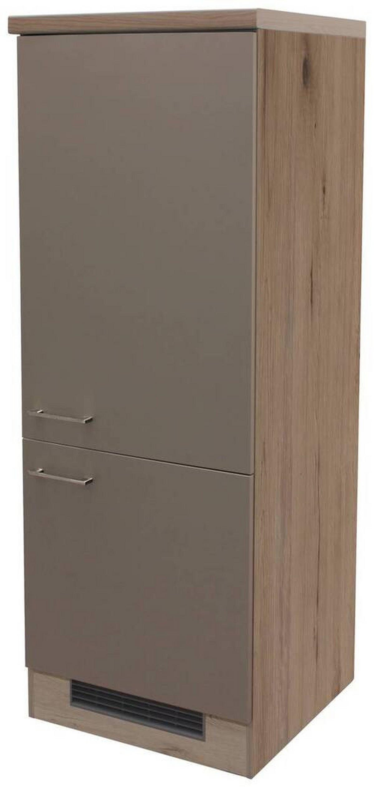 GERÄTEUMBAUSCHRANK 60/161,6/57 cm  in Champagner  - Edelstahlfarben/Champagner, MODERN, Holzwerkstoff/Metall (60/161,6/57cm) - FlexWell