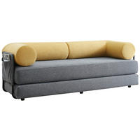 SCHLAFSOFA in Textil Gelb, Grau  - Gelb/Schwarz, Design, Kunststoff/Textil (202/74/81cm) - Bali
