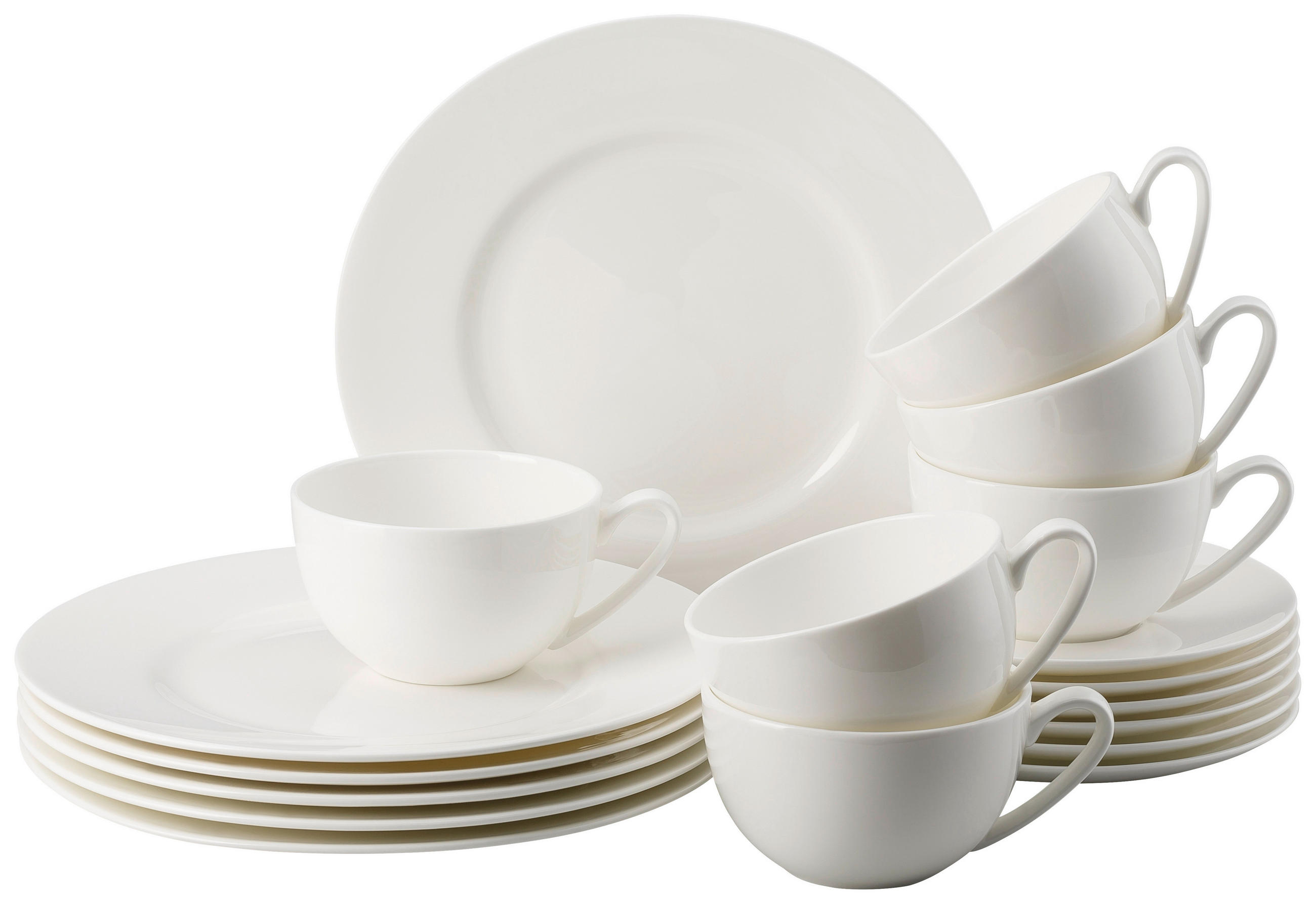 KAFFEESERVICE Weiß 18-teilig Jade White  - Weiß, Basics, Keramik - Rosenthal